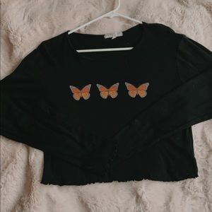 URBAN OUTFITTERS BUTTERFLY CROP TOP 🦋